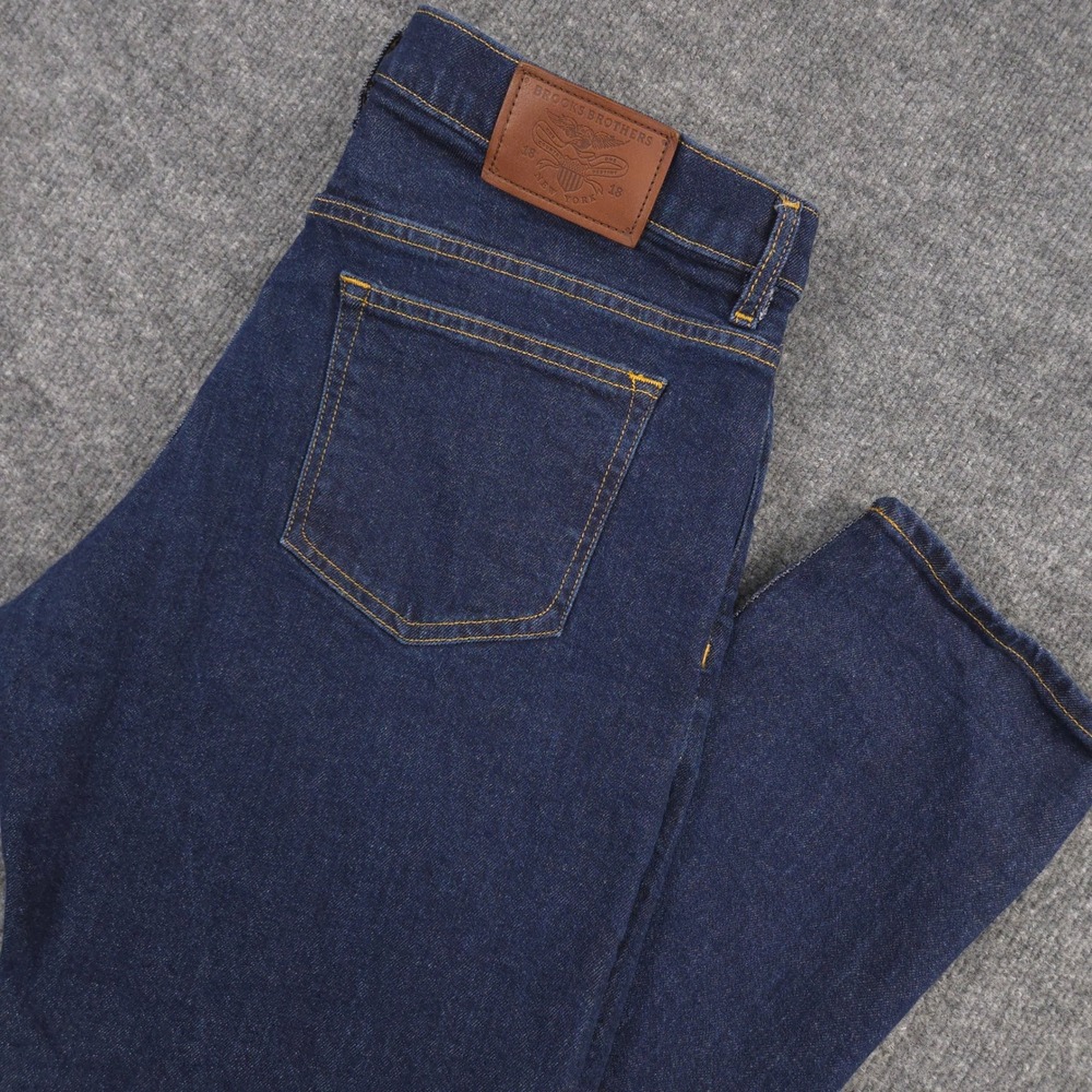 Brooks Brothers Jeans Mens 38X32 Blue Slim Fit Tapered Leg Stretch Denim Preppy